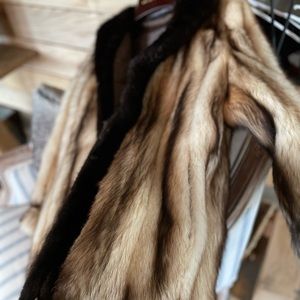 Fox and mink fur jacket. So warm and cozy! Size Large.